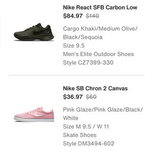 Nike hiking shoes worn only a few times. Mens 9.5.